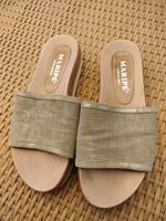 MARIPE SLIPPER GR.37 goldfarben Niedersachsen - Westoverledingen Vorschau