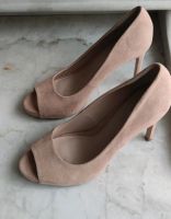 Mango Peeptoes Heels in leichtem Rosébeige Hessen - Groß-Umstadt Vorschau