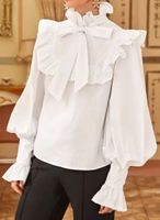 Gr S 36 elegante Bluse Top Damen weiß Bishop Ärmel langarm Berlin - Marzahn Vorschau