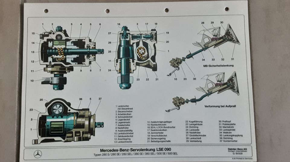 Schnittbilder/Schaubilder der Daimler-Benz AG in Worms