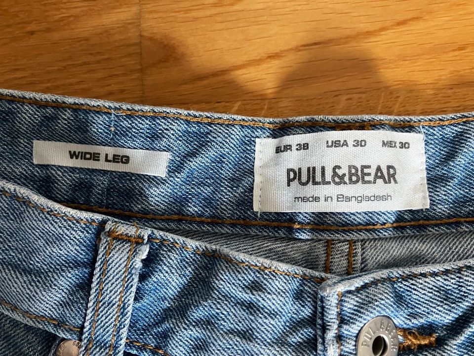 Pull&Bear Jeans Wide Leg Hellblau Größe 38 in Regensburg