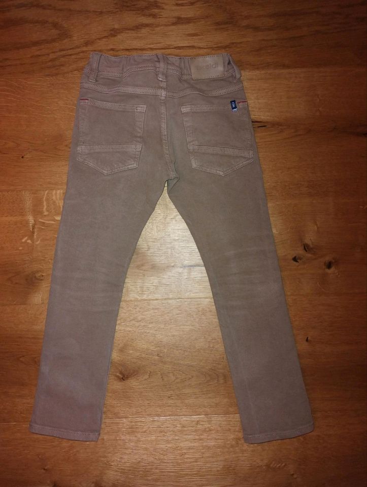 Jeans Kinder Okaidi slim fit Kinderjeans beige braun Gr. 104 in Köln