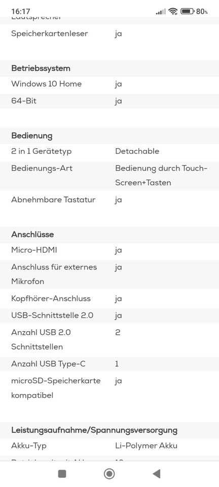 Lenovo Tablett 2in 1 in Großalmerode