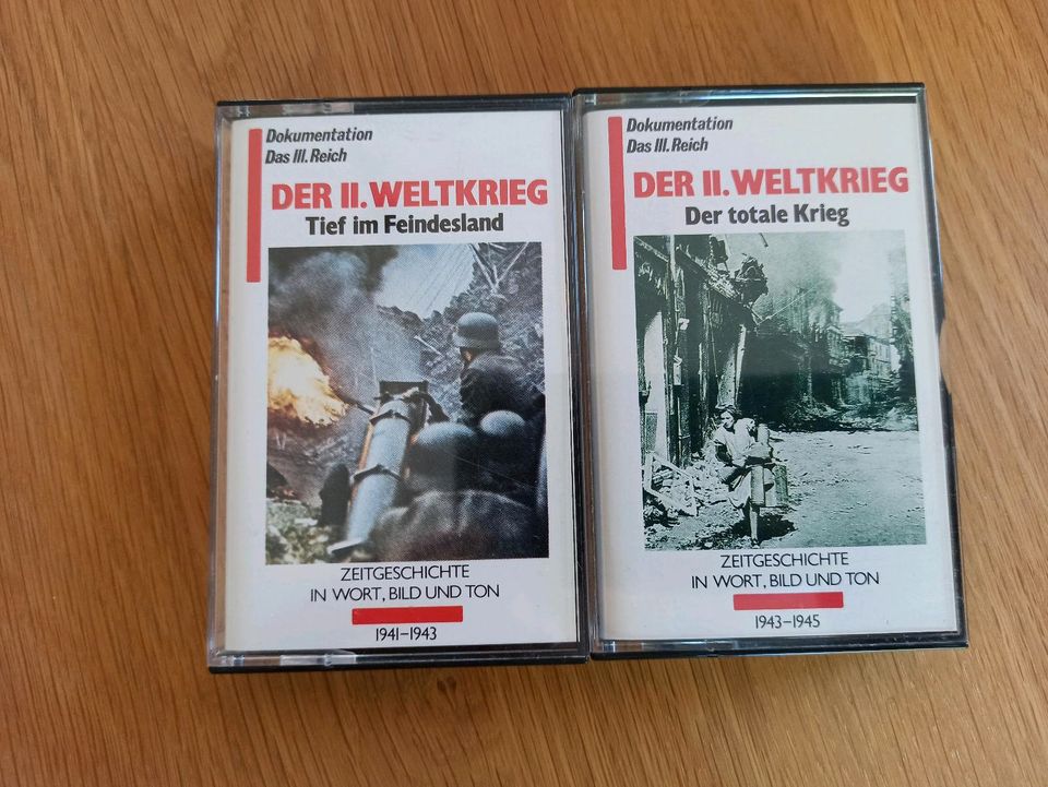 2 Hörspiel Kassetten der 2. Weltkrieg in Bad Driburg