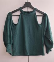 grünes Langarmshirt schulterfrei Hessen - Guxhagen Vorschau