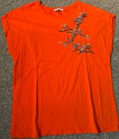 Zara T-Shirt Blumen / Stickerei - orange - Gr. M Bayern - Sonnefeld Vorschau