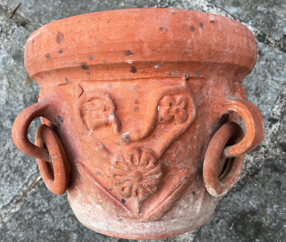 Ausgefallen schöner alter Blumentopf Terracotta Übertopf in Trier