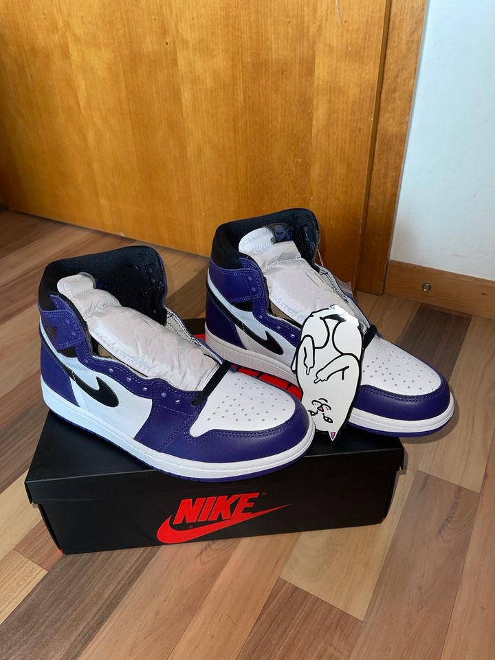 Nike Jordan 1 Retro High Court Purple White || EU 40.5/ US 7.5 in Griesheim