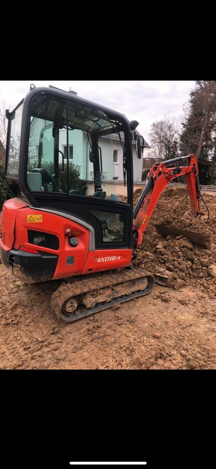 Minibagger zu Vermieten Mieten Kubota Baggerarbeiten Beste Preis! in Bad Homburg