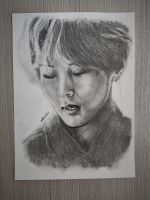 BTS Fanart V Taehyung auf A5 mit Bleistift Rheinland-Pfalz - Bad Kreuznach Vorschau