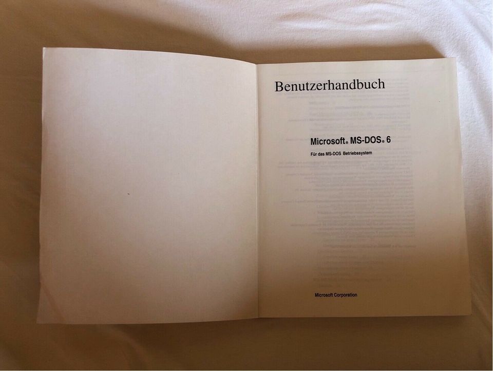 Microsoft MS-DOS 6.2 Benutzerhandbuch in Forst