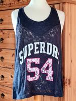 SUPERDRY TRÄGER RINGER TOP SHIRT SPITZE BLAU WEISS ROSA 38/40 TOP Hessen - Felsberg Vorschau