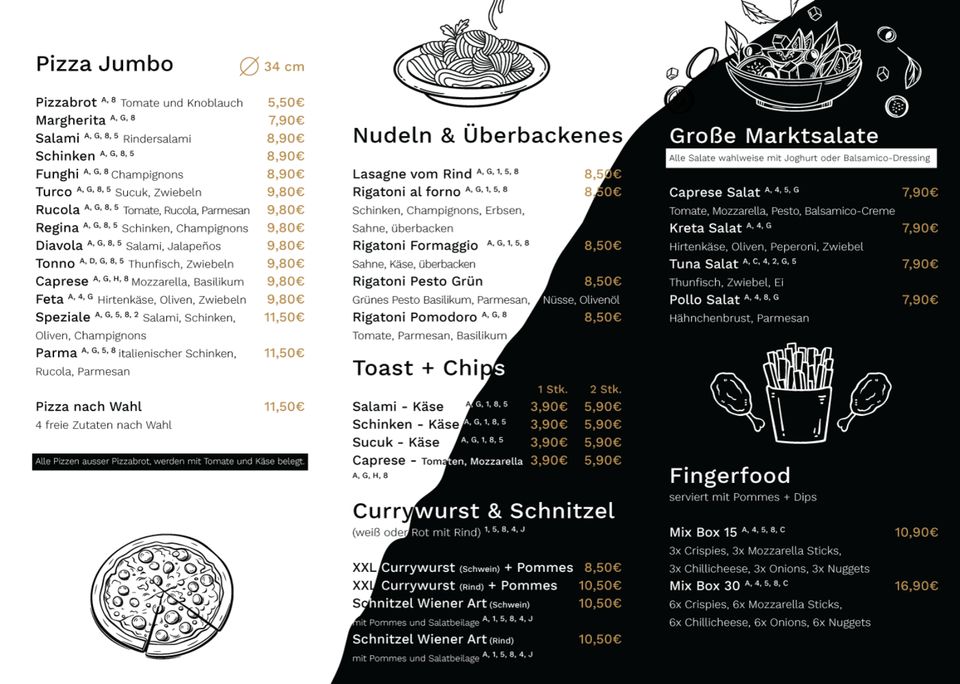 Gastro Flyer / Speisekarten / Druck / Beauty / Webseiten / Logos in Hannover