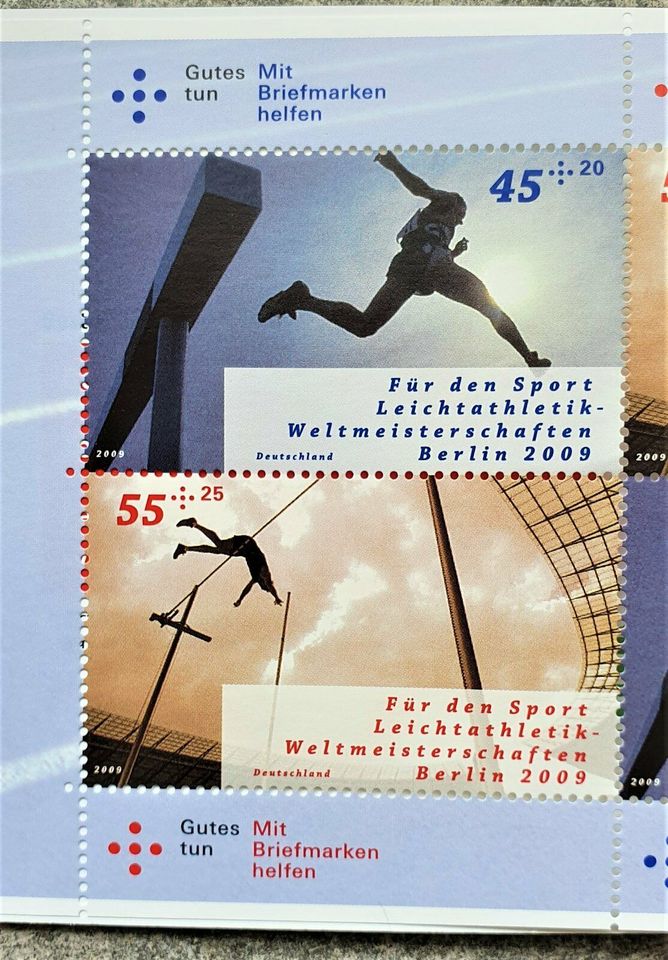 Briefmarken Markenheft MH Nr. 80 Leichtathletik-Weltmeisterschaft in Nürnberg (Mittelfr)