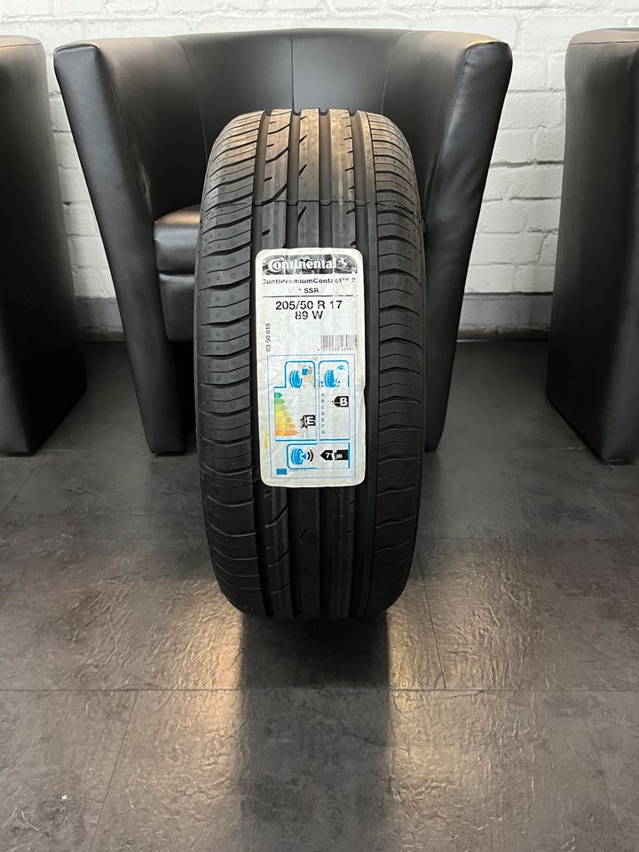 1x Sommerreifen 205/50 R17 89W ContinentalPremiumContact2 RunFlat in Düsseldorf