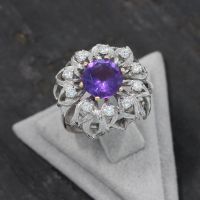 WERT 1900 € BRILLANT AMETHYST RING 750/18K WEIßGOLD vxlt K82319 Essen - Altenessen Vorschau