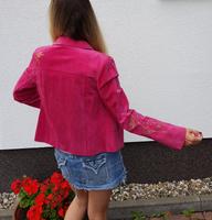 ★ Hippie-Look ★ Wildleder Lederjacke Leder pink Ibiza Blumen ★ Münster (Westfalen) - Sprakel Vorschau