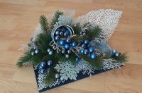 Weihnachtsgesteck, blautöne, künstliche Tannenzweige Sachsen - Görlitz Vorschau