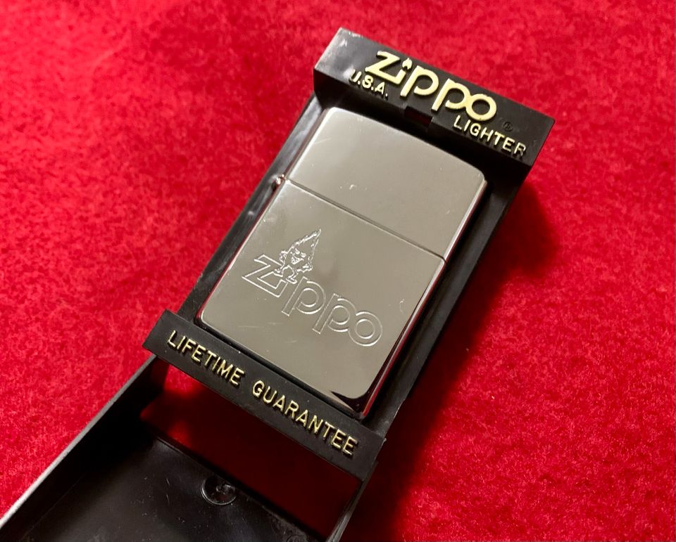 Zippo Orig Crome Sturmfeuerzeug XII 1996 Initialen AD in Ulm