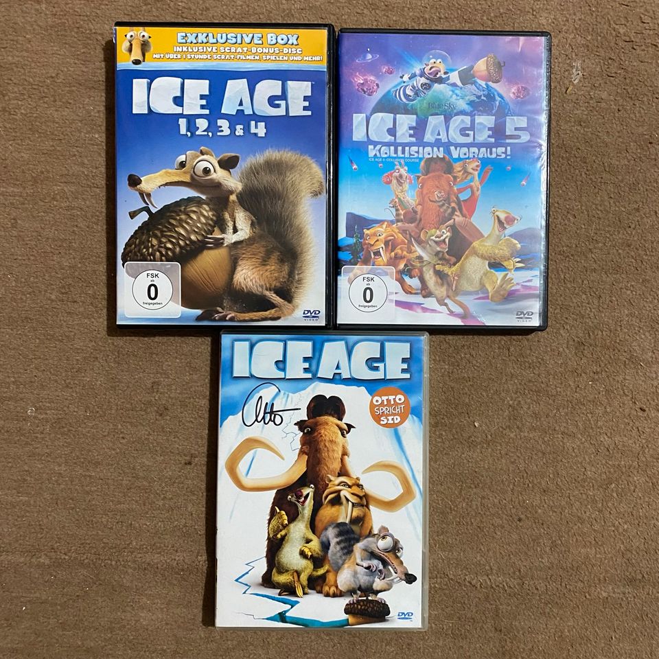 DVD Set - Ice Age 1-5 + Otto spricht Sid mit Autogramm/signiert in Hamburg