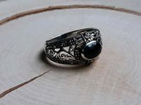 Verzierter Ring mit blauen Stein u. Markasit / 925 Silber Hessen - Bad Vilbel Vorschau