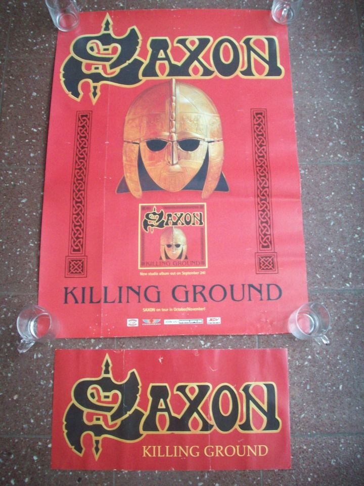 SAXON Promo POSTER A1 & Pappschild "Killing Ground" 2001 RAR!!!!! in Berlin