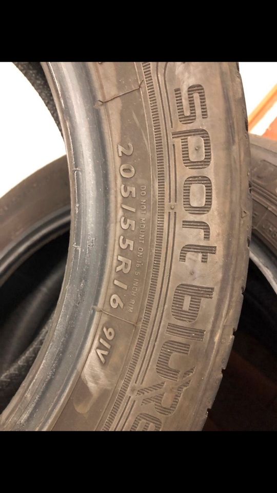 2 Reifen — Dunlop Sommerreifen 205/55 R16 91V (DOT 0819) in Hamburg