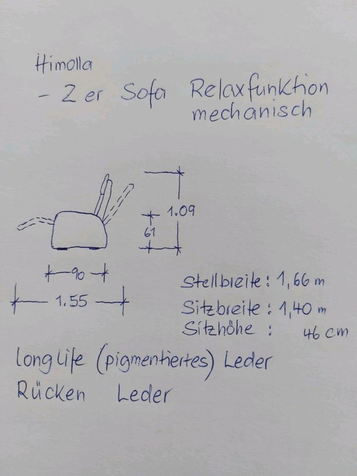 Himolla 2er Sofa mit Relaxfunktion in Oberboihingen