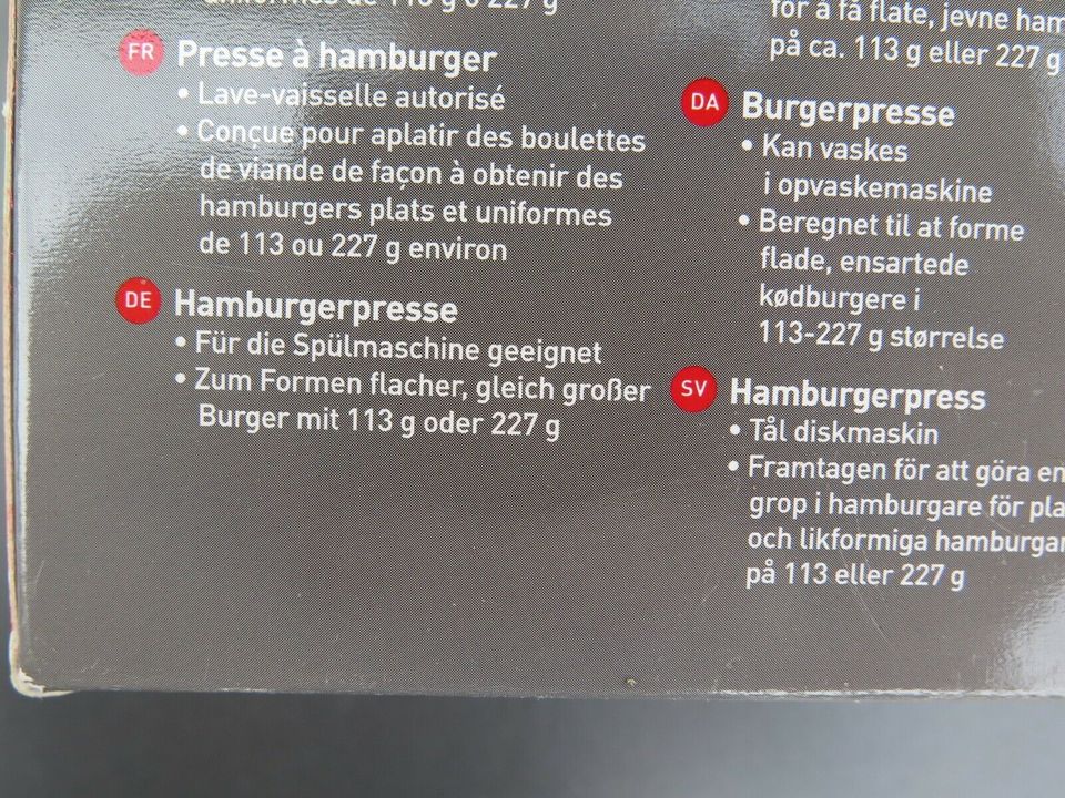 Weber Hamburgerpresse neu in Wiesentheid
