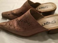 Elegante Damen Pumps offen Leder Gr. 40 / Blockabsatz 6 cm Baden-Württemberg - Engen Vorschau