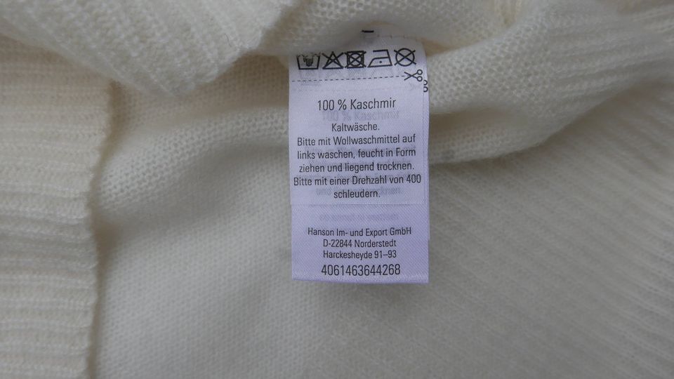 NEU! Blue Motion 100% Kaschmirpullover creme Gr. M L XL 40 42 44 in Reinbek