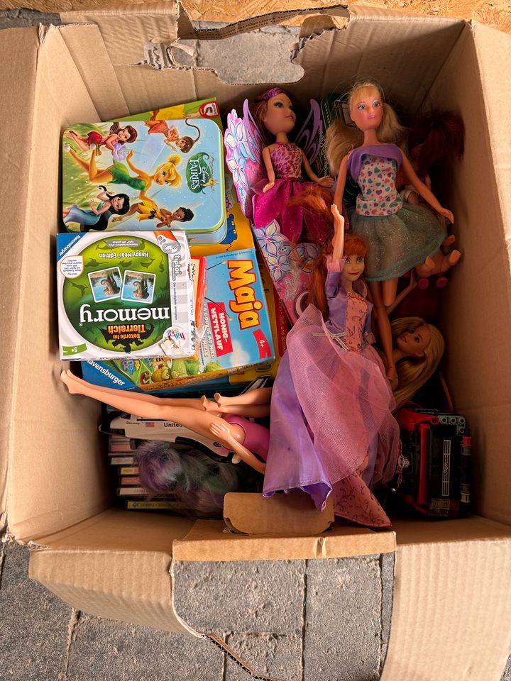 Spielzeugsammlung Hörbücher, Barbies, Spielesammlung in Roßwein