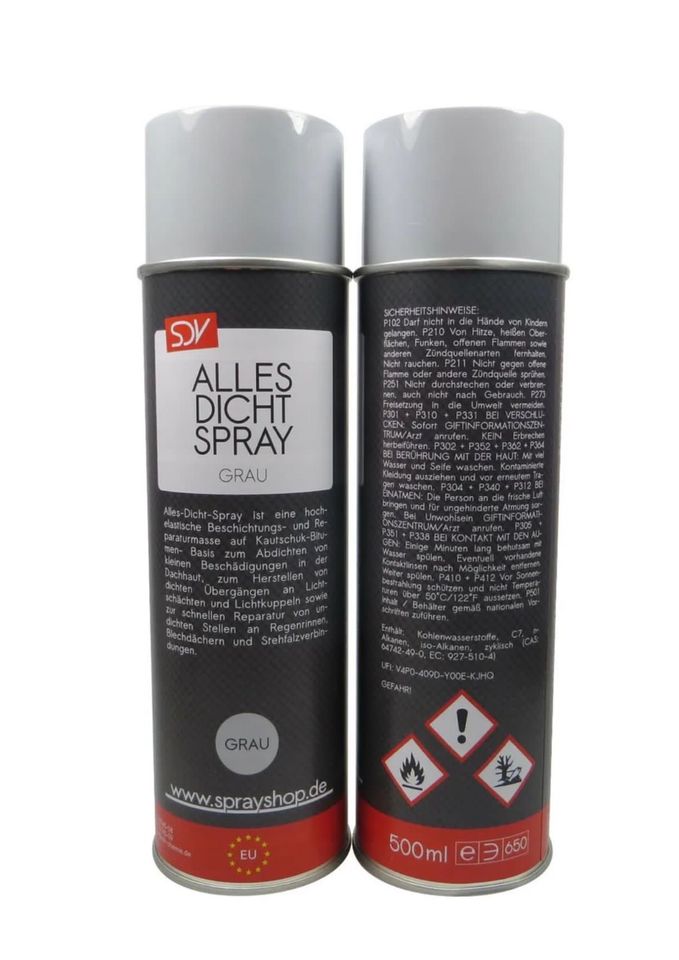 2xNeu 500ml Alles dicht Spray Weiss Grau Abdichten Reparaturmasse in Hamburg