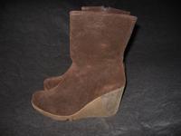 Scholl Wedges Keilabsatz Stiefeletten Gr 39 echtes Leder braun Bayern - Neu Ulm Vorschau