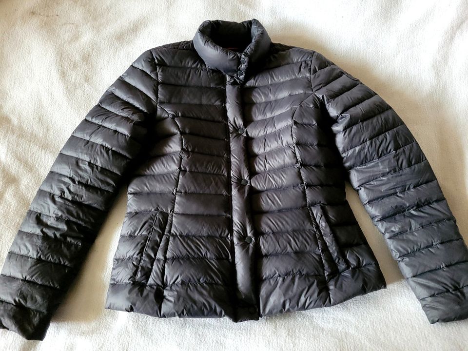 Tommy Hilfiger Daunensteppjacke, M/L, dunkelgrau, neuwertig in Bielefeld