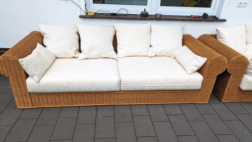 Rattan Sofa Sitzgarnitur in Minden