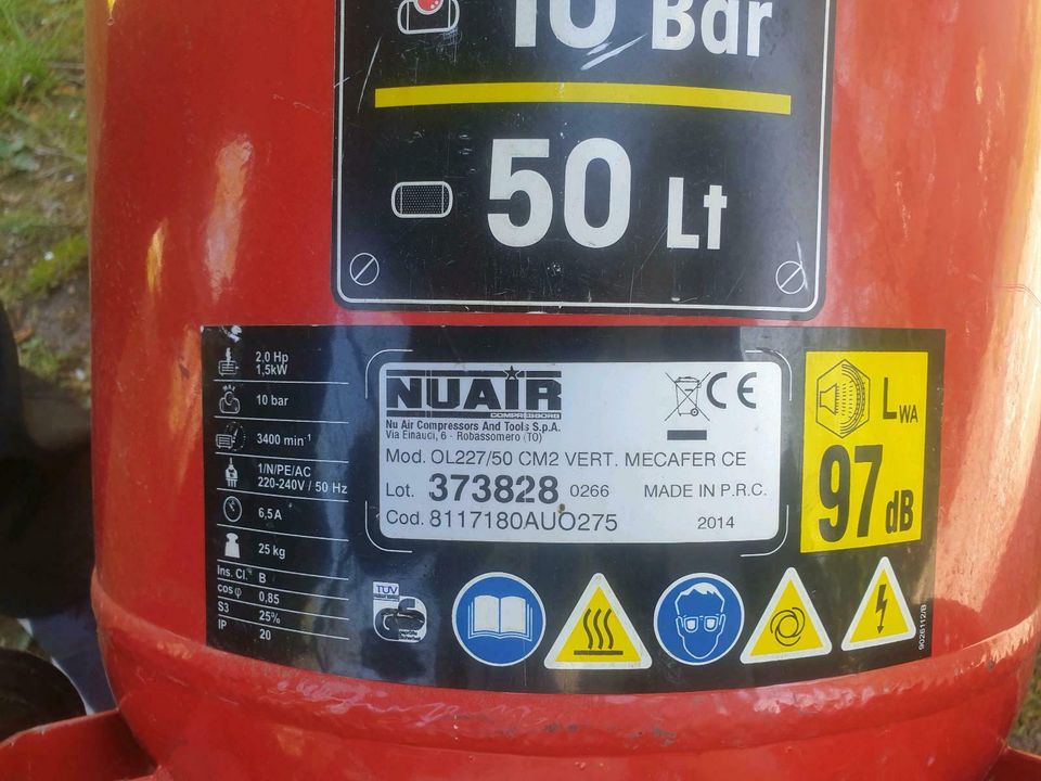 Luftkompressor 230Volt  Macafer 10 bar 50liter " DEFEKT" in Hochheim am Main