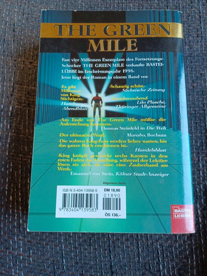 Stephen King: The Green Mile, Buch zu verschenken in Windhagen