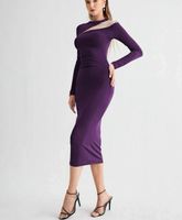 Elegantes lila kleid mit mesh stoff detalis gr:44 Hessen - Hanau Vorschau