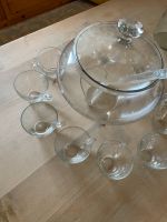 Bowle Set Glas mit 11 Tassen zu verschenken Bayern - Bad Bayersoien Vorschau