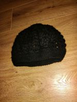 Damen Winter-Mütze Strick schwarz Blume Beanie Nordrhein-Westfalen - Würselen Vorschau