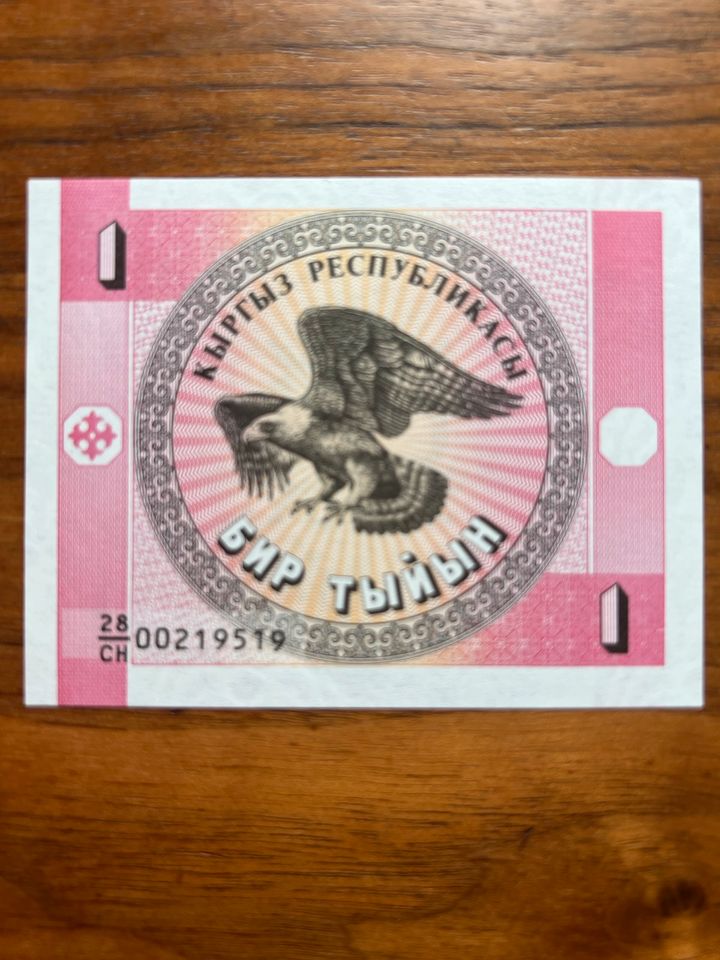 Kirgisien Kirgisistan 1 Tyiyn 1993 UNC Banknote Geldschein in Frankenthal (Pfalz)
