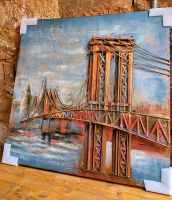 Metallbild von der Brooklyn Bridge 80x80 Hessen - Gründau Vorschau