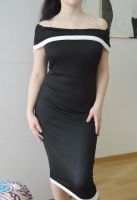 Contrast Off Shoulder Midi Kleid gr.40 Hannover - Ahlem-Badenstedt-Davenstedt Vorschau