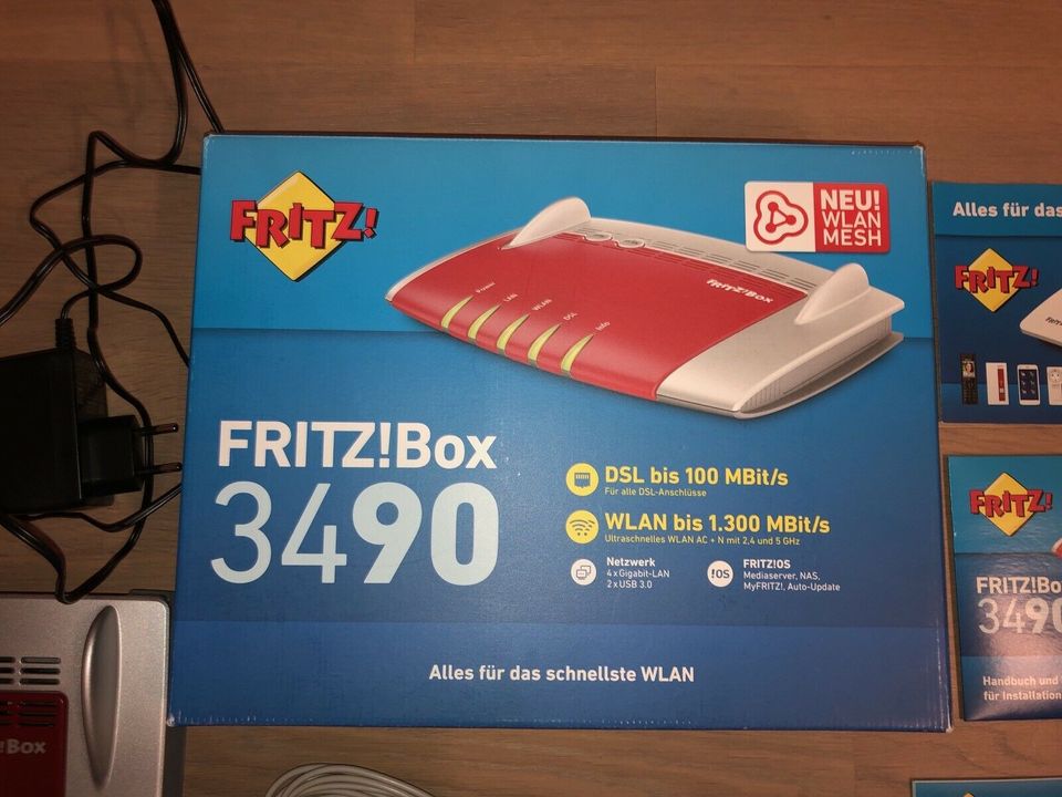 Fritz!Box 3490 neuwertig DSL 100MBit/s WLAN 1300 MBit/s in Sankt Augustin