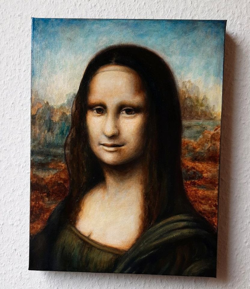 Bild Mona Lisa mit Ölfarben gemalt Ölbild Gemälde Ölgemälde in Essen