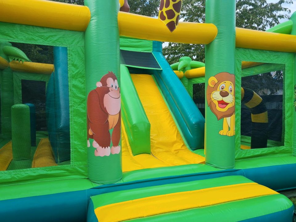 Hüpfburg Jungle Multiplay mieten mit Rutsche 6x6m leihen in Ankum