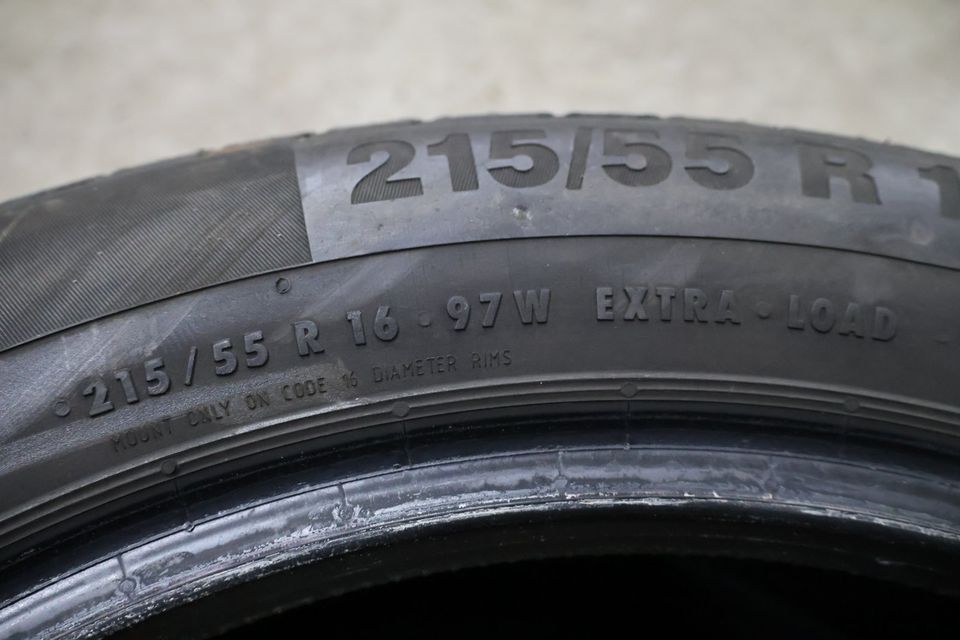 4x 215/55R16 ContiPremiumContact 5 Sommer 5mm in Giebelstadt