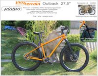 ⚠️vorrätig statt einige Monate Lieferzeit  ⚠️#0050S  Tout Terrain Outback 27,5" MTB mit Pinion ⚠️ statt  5.190,-  Euro - Abholpreis 4.890,- EUro   ⚠️ 12-Gg. Pinion.  Bikepacking MTB Stahlrahmen Bayern - Schnelldorf Vorschau