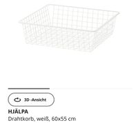 Ikea Hjälpa Drahtkorb weiß mit Schienen Nordrhein-Westfalen - Höxter Vorschau